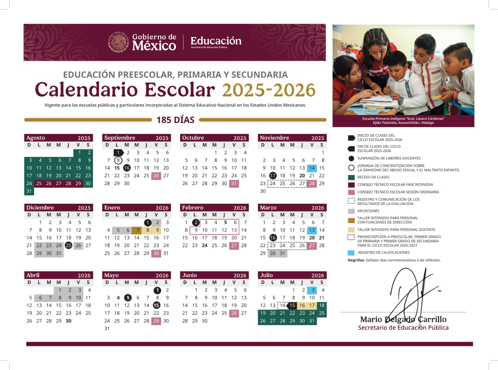 Calendario Escolar Oficial